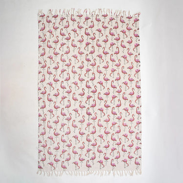 Flamingo Bird Print Cotton Cushion & Throw Gift Sets for Women