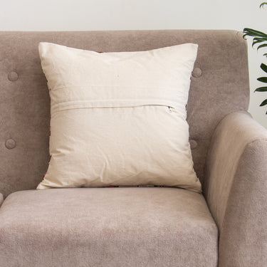 Flamingo Block Printed Cotton Chair Cushion Covers