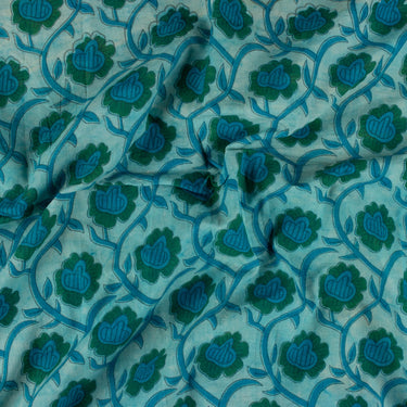 Floral Block Printed Cotton Best Fabric for Clothes Online