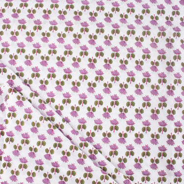 Floral Cotton Hand Block Printed Fabric