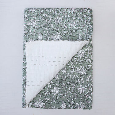 Floral Cotton Kantha Baby AC Blankets