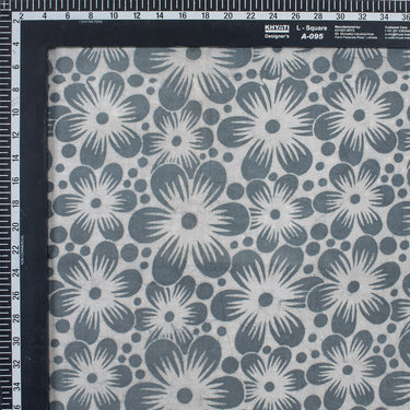 Floral Dabu Kashish Cotton Hand Block Printed Fabric