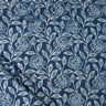 Floral Hand Block Print Indigo Cotton Fabric