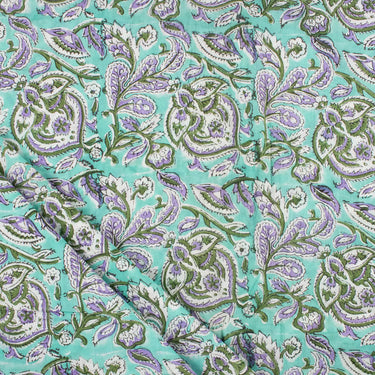 Floral Hand Block Printed Cotton Fabric for Multipurpose Used