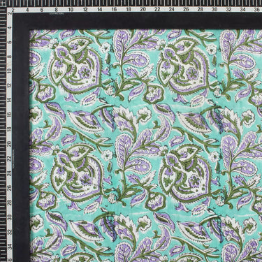 Floral Hand Block Printed Cotton Fabric for Multipurpose Used