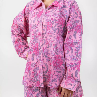Floral Hand Block Printed Cotton Ladies Cord Set