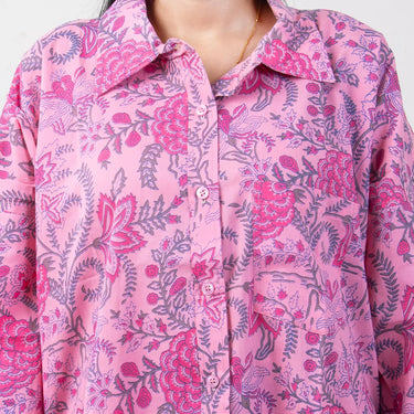 Floral Hand Block Printed Cotton Ladies Cord Set