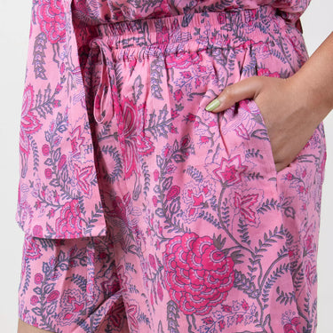 Floral Hand Block Printed Cotton Ladies Cord Set