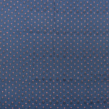Floral Hand Block Printed Discharge Fabric
