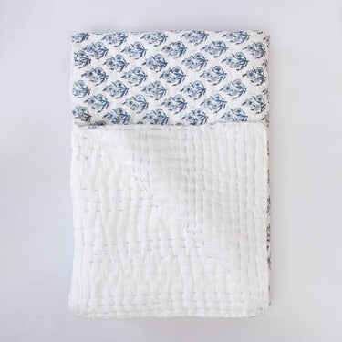 Floral Print Cotton Baby Quilt