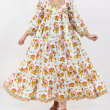 Floral Printed Casual Maxi Long Dresses for Women