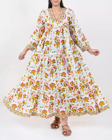 Floral Printed Casual Maxi Long Dresses for Women