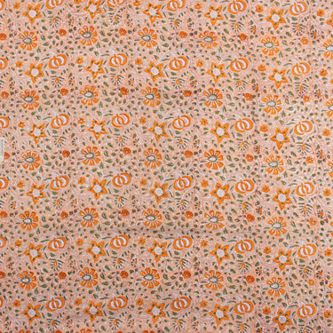 Floral Printed Hand Block Cotton Fabric