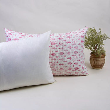 Floral Printed Kantha Hand Stitched Cotton Quilted Pillow Cover