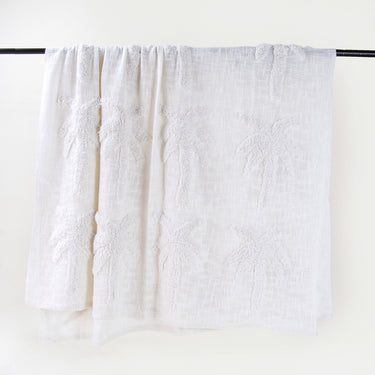 White Muslin Cotton Gauze Throw Blanket For Sofa Decor