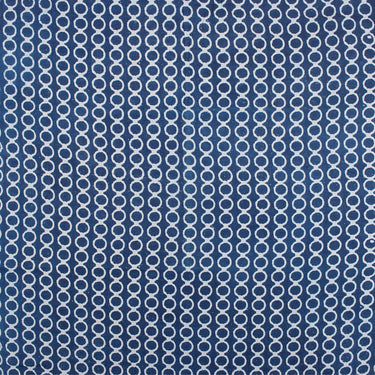 Geometric Indigo Blue Hand Block Print Fabric