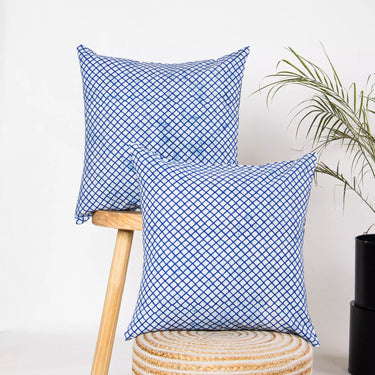 Geometrical Hand Block Printed Cotton Sofa Cushion Covers
