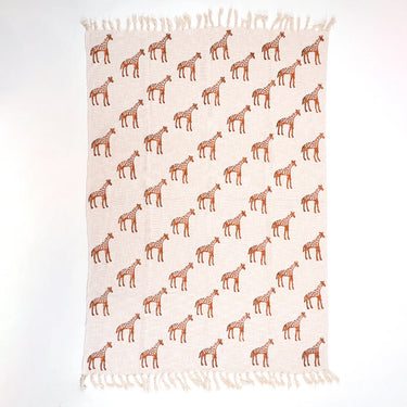 Gift Sets for Women - Giraffe Print Throw with Cushion Cover