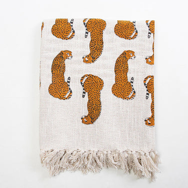 Gift Sets for Women - Leopard Print Sofa Throw & Cushion Cover