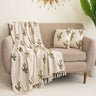 Gifts for Women - Block Printed Sofa Throw with Cushion Cover