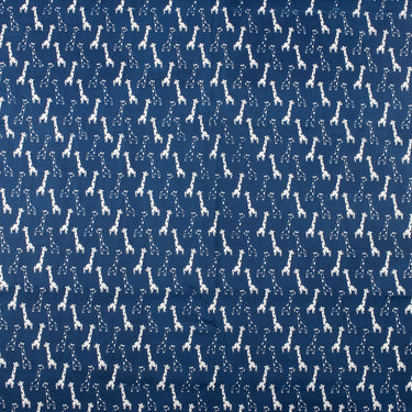 Giraffe Discharge Hand Block Printed Cotton Fabric