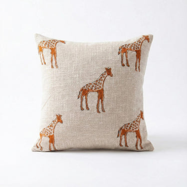 Giraffe Printed Cotton Cushion Covers