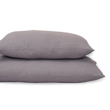 Gray Blue Handmade Waffle Pillow Cases