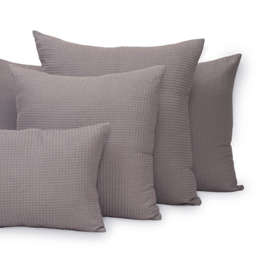 Gray Blue Handmade Waffle Pillow Cases