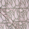 Gray Floral Jaal Hand Block Print Cotton Fabric
