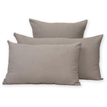 Gray Waffle Cotton Pillow Covers