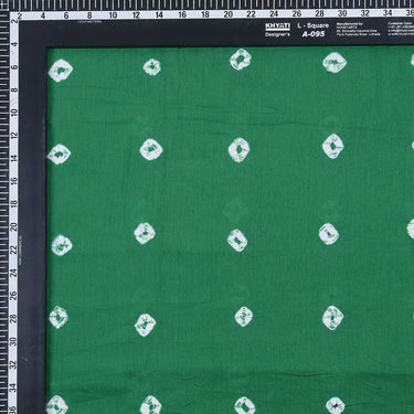Green Bandhani Cotton Printed Fabric at Best Prices