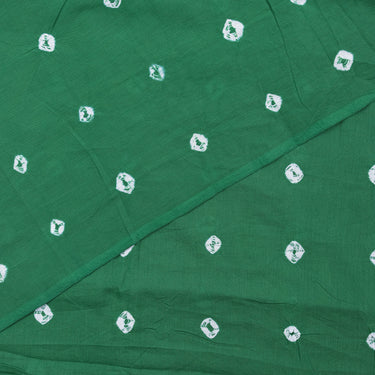 Green Bandhani Cotton Printed Fabric at Best Prices