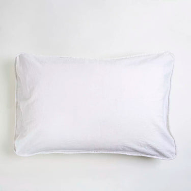 Green Block Printed Kantha Quilted Cotton Pillow Cover