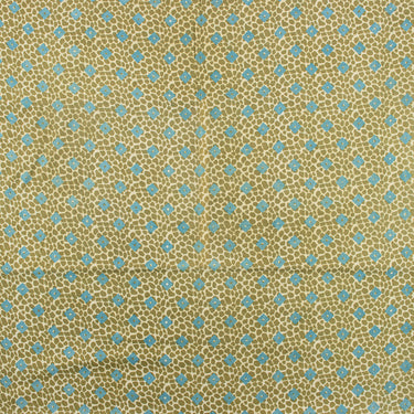 Green Cotton Polkas Dot Hand Block Printed Dabu Fabric
