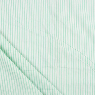 Green Stripe Hand Block Printed Pure Cotton Fabric