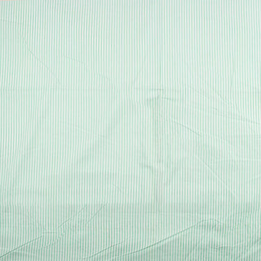 Green Stripe Hand Block Printed Pure Cotton Fabric