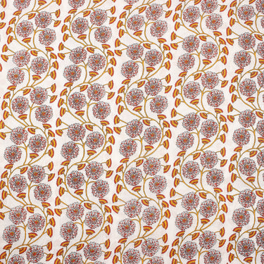 Hand Block Floral Print Pure Cotton Katntha  Fabric
