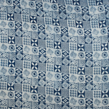 Hand Block Indigo Blue Fabric For Kurti