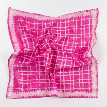 Hand Block Print Cotton Check Bandana for Men & Women