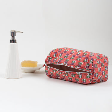 Hand Block Print Lightweight Toiletry Small Kit bag