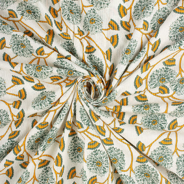 Hand Block Print Pure Cotton Kantha Fabric