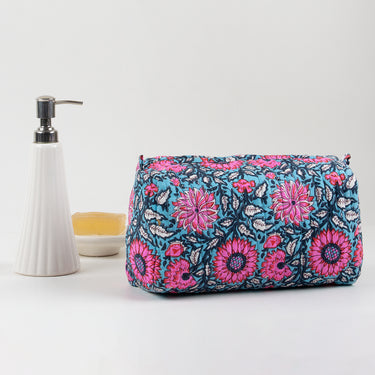 Hand Block Print Travel Kit Pouch