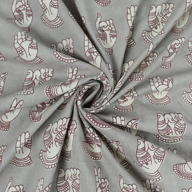 Hand Block Printed Dabu Kashish Cotton Fabric