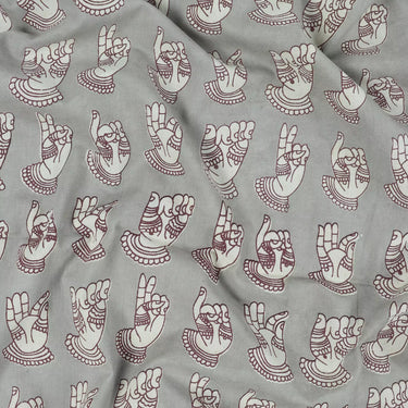 Hand Block Printed Dabu Kashish Cotton Fabric