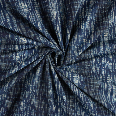 Hand Block Printed Indigo Fabric for Kurti - DMAASA