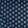 Hand Block Printed Indigo Fabric for Men's Clothing
