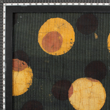 Hand Block Printed Polka Dots Dabu Kantha Cotton Fabric