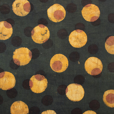 Hand Block Printed Polka Dots Dabu Kantha Cotton Fabric