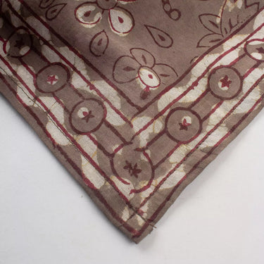 Hand Block Printed Pure Cotton Floral Bandana For Face