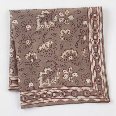 Hand Block Printed Pure Cotton Floral Bandana For Face